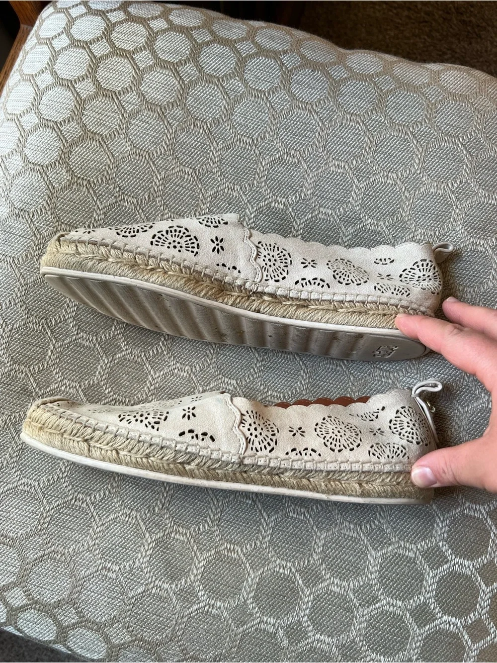 Coach Astor Rose cutout Espadrille Flats